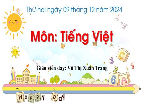 Bài giảng Tiếng Việt Lớp 1 - Bài 1: Ap ăp âp (Tiết 1+2) - Năm học 2024-2025 - Võ Thị Xuân Trang