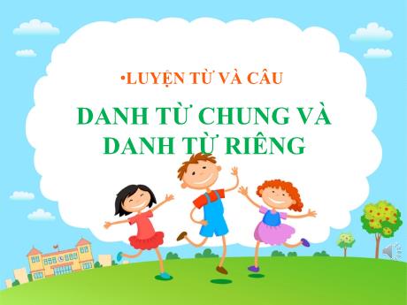 Bài giảng Tiếng Việt Lớp 4 - Tuần 6: Danh từ chung và danh từ riêng - Năm học 2021-2022
