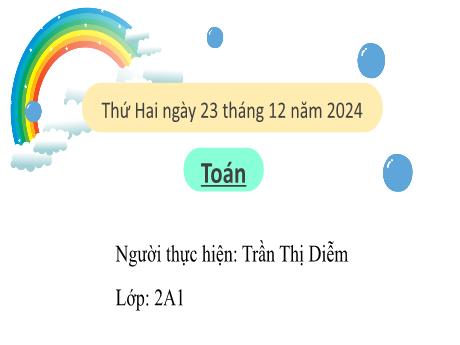 Bài giảng Toán Lớp 2 - Tiết 1: Ngày. Tháng - Năm học 2024-2025 - Trần Thị Diễm