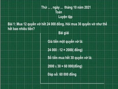 Bài giảng Toán Lớp 5 - Luyện tập (Trang 19) - Năm học 2021-2022