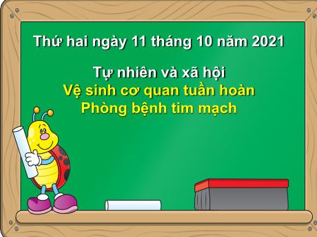 Bài giảng Tự nhiên và xã hội Lớp 3 - Bài 8: Vệ sinh cơ quan tuần hoàn. Phòng bệnh tim mạch - Năm học 2021-2022